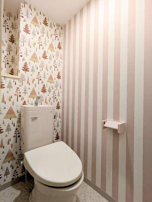 市原市　壁紙貼り替えで雰囲気ガラリ！カントリー風トイレに