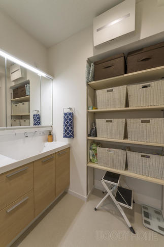 収納上手になれる洗面脱衣室