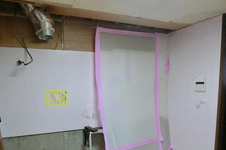 キッチンパネルの貼り込み