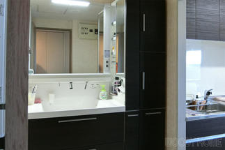 収納しやすくなった洗面化粧台