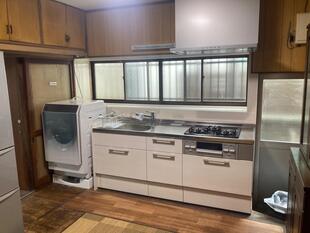 屋外に置いてあった洗濯機を使いやすくおうちの中へ