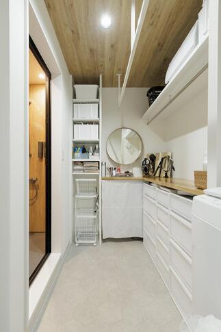 洗濯時間を短縮する脱衣室