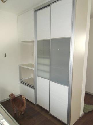 収納力アップのキャビネット