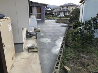 外構のコンクリートコンクリート工事