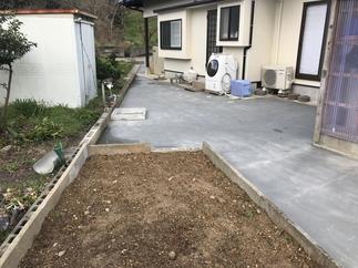 外構のコンクリートコンクリート工事