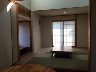 薪ストーブ設置予定の畳コーナー