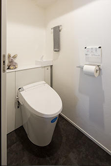 みせたくない配管もスッキリ隠したトイレ