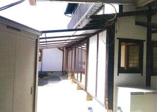 物干しの下屋をポリカーボネート製にしました！