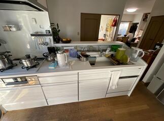 壁付けから対面キッチンに♪