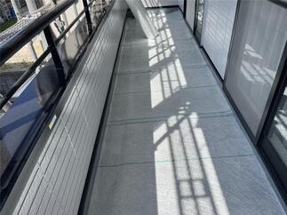 ベランダ防水　施工中