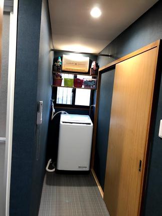 洗面脱衣室も暖かく