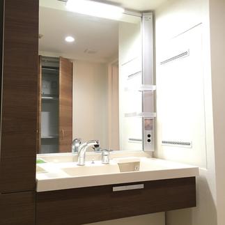 ワイドなミラーとボウルが人気です。