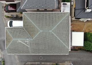 ドローン調査による屋根ビフォア