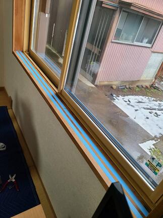 障子段差溝埋め