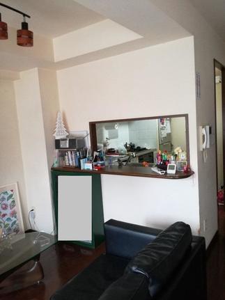 吊戸を撤去し、リビングと距離感が近くなったキッチン♪