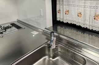 お掃除ラクラクのワークトップ