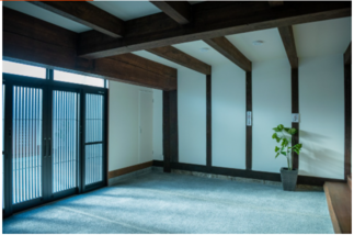 ゆったりとした土間