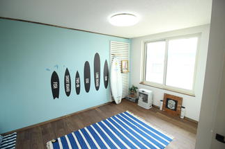 サーファーズテイストのクロスでカッコ良く・・・