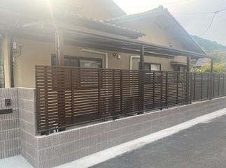 施工後の波板のテラス