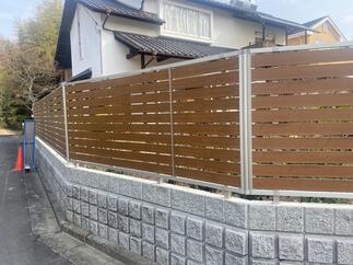 施工後のフェンス