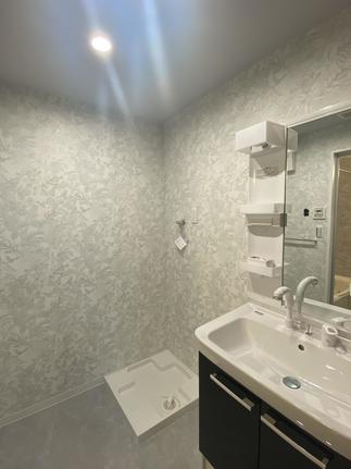 新たに設置した洗面化粧台