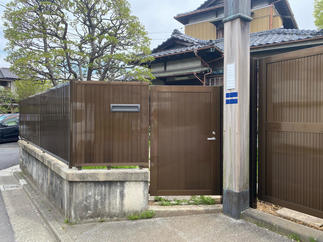 片開き門扉／after