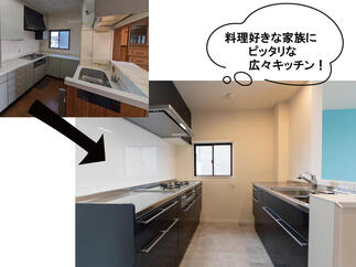 料理好きな家族にピッタリ！広々2型キッチン！
