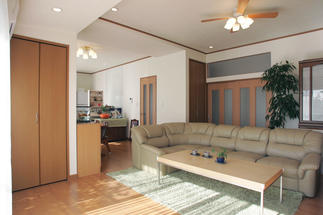 南面に22畳のゆったりとしたLDK