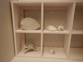 トイレ空間は大切な場所です。家族4人で行った海旅行の貝殻。♪♫～