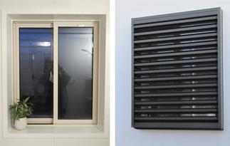 可動ﾙｰﾊﾞｰ付引違い窓（網戸付）