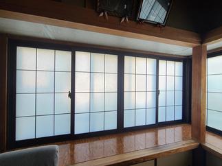 ｲﾝﾌﾟﾗｽ　和紙調格子付　設置後