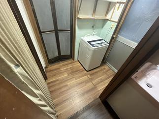 クッションフロアにした脱衣場