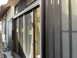 はつり工法で外窓取替と和室ランマを和紙調の内窓へ（甲斐市）