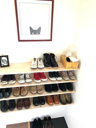 お施主様手作りの棚板