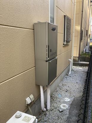 ２２年使用していたガス給湯器交換