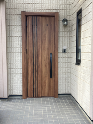 防犯対策で玄関ドア交換！