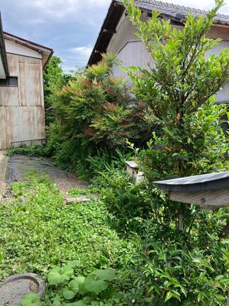 境界フェンス　工事前