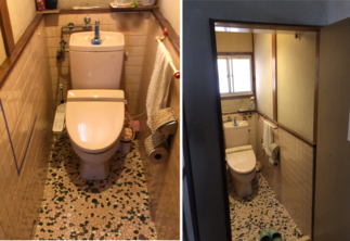 トイレ本体＆トイレドア　BEFORE