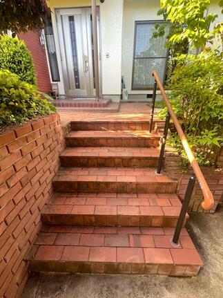 階段部への手すり取付