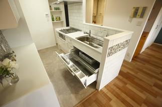 動線がよくなったオープンキッチン