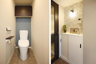 使いづらい収納をなくしてスタイリッシュになったトイレ