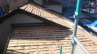 野地状態（瓦めくり完了）