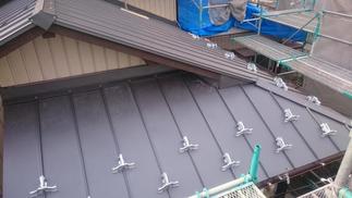 板金屋根へ葺き替え完了