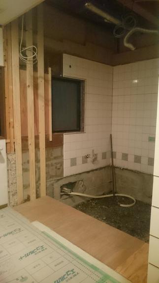 洗面脱衣室・増床（下地）