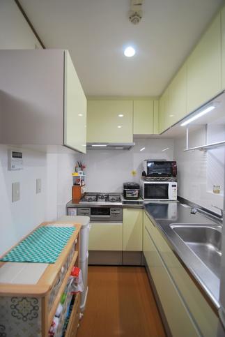 L型キッチンに変えてキッチンスペースを有効活用！