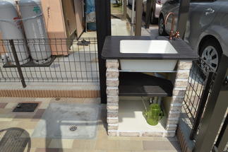 ガーデンシンクと足洗い場