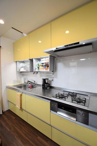 作業スペースの広いキッチンに