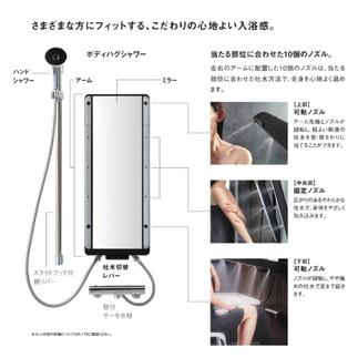 やわらかなお湯に包まれる、新感覚のシャワー。
