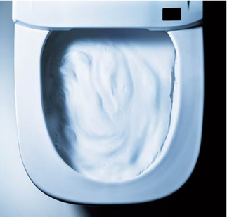 泡で洗って便器鉢内のキレイを保つ泡クリーン