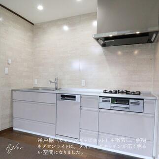 ダイニングキッチンが広く明るい空間になりました。